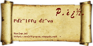 Pálffy Éva névjegykártya