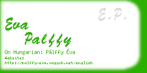 eva palffy business card