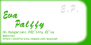 eva palffy business card